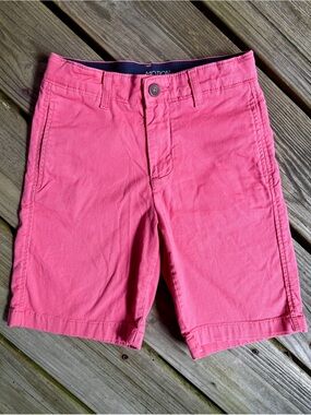 Crown & Ivy Boys Motion Flex Chino Shorts Size 10 Coral Pink Nantucket Red